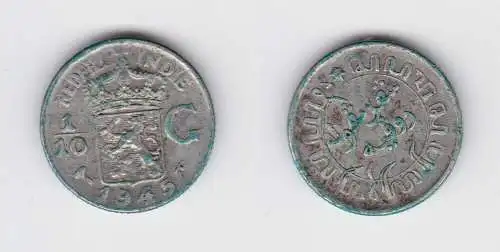 1/10 Gulden Münze Niederlande Niederländisch Indien 1945 ss (152490)