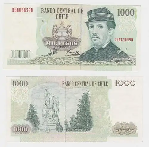 1000 Peso Banknote Chile 2001 Pick 154 (153431)