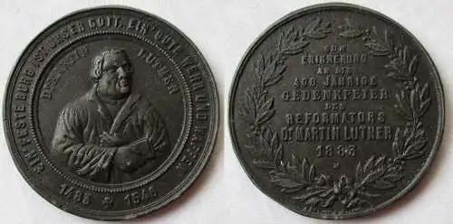 Medaille Erinnerung 400 jährige Gedenkfeier des Reformators Luther 1883 (108892)