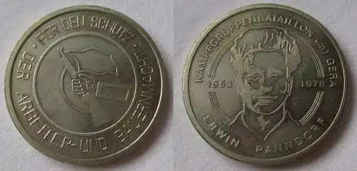 DDR Medaille 25 Jahre Kampfgruppenbataillon "Erwin Panndorf" Gera 1978 (119172)