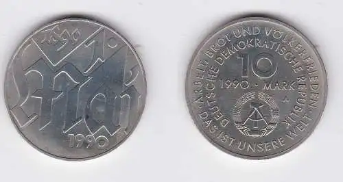 DDR Gedenk Münze 10 Mark 100.Jahre 1.Mai Feiertag 1990 Stempelglanz (128587)