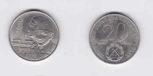 DDR Gedenk Münze 20 Mark 30. Jahrestag der DDR 1979 Stempelglanz (128919)