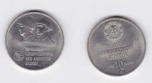 DDR Gedenk Münze 10 Mark 30 Jahre Kampfgruppen der Arbeiterklasse 1983 (128603)