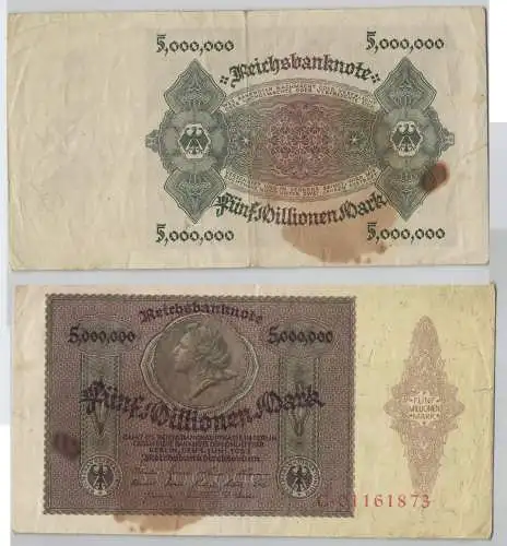 5 Millionen Mark Banknote 1.Juni 1923 Rosenberg 88  (129084)