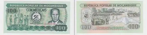 100 Metical Banknote Mosambik Moçambique 1980 bankfrisch UNC Pick 126 (129055)