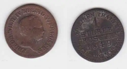 1 Silber Groschen Münze Preussen 1849 A (130698)