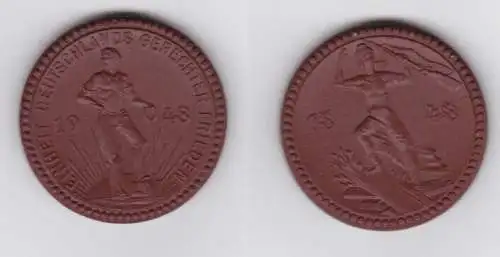 Porzellan Medaille Einheit Deutschlands Gerechter Frieden 1848 - 1948 (131955)