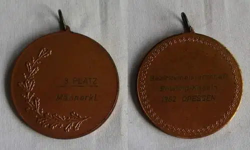 DDR Medaille Bezirksmeisterschaft Bowling-Kegeln Dresden 1962 Bronze (149886)