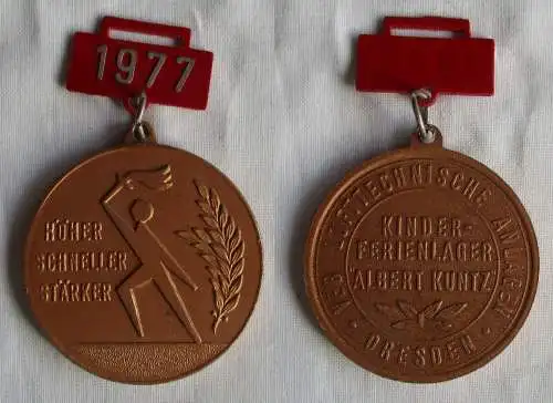 DDR Medaille VEB Lufttechnische Anlagen Dresden Kinderferienlager1977 (149618)