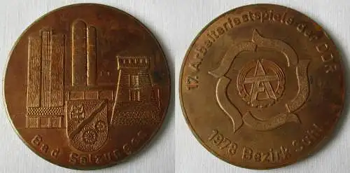 DDR Medaille 17.Arbeiterfestspiele 1978 Bezirk Suhl, Bad Salzungen (148786)