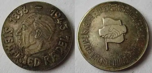 DDR Medaille Siegfried Rädel 1893-1943 SED Kreissleitung Pirna (148564)