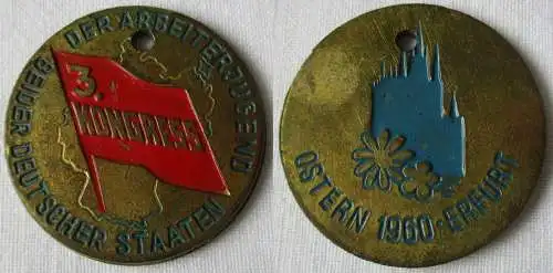 DDR Medaille 3.Kongress der Arbeiterjugend Erfurt Ostern 1960 (148544)