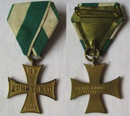 Seltenes Abzeichen Kreuz Militärverein Fürstenau 1889 (148136)