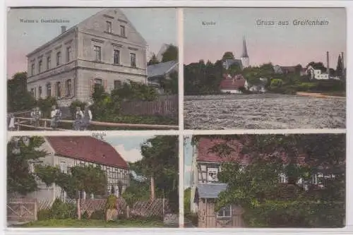900688 Mehrbild Ak Gruß aus Greifenhain Geschäftshaus usw. 1907