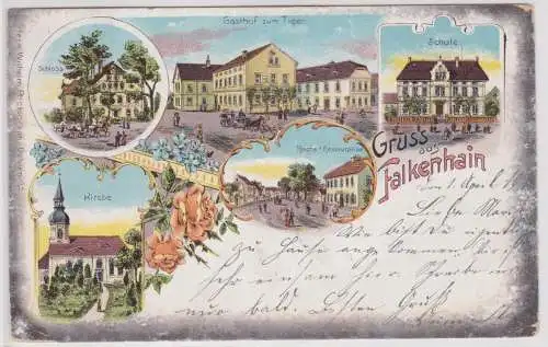 901421 Ak Lithographie Gruß aus Galkenhain Gsthof zum Tiger usw. 1907