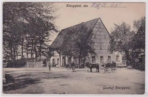 901042 Ak Königsfeld Gasthof mit Pferdekutsche davor 1921