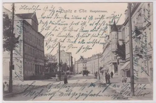900886 Ak Copitz an der Elbe Hauptstraße 1902