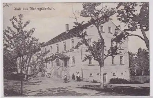 900925 Ak Gruß aus Niedergräfenhain Gasthaus 1913