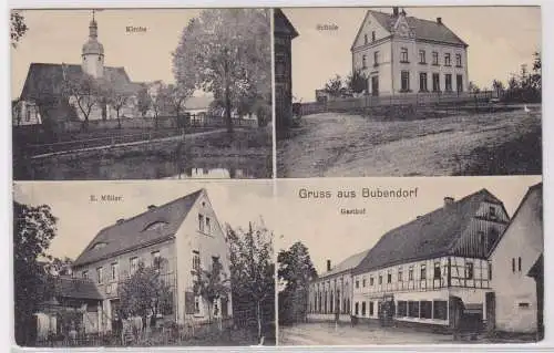 900918 Mehrbild Ak Gruß aus Bubendorf Gasthof, Schule, Kirche 1912