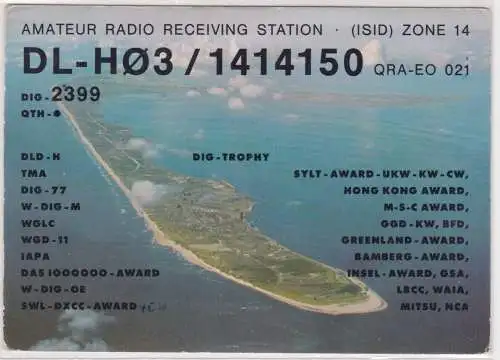 98089 QSL Karte Funker Funkamateur Westerland Sylt 1981