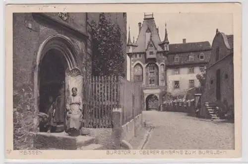 900100 Ak Meissen - Burgtor und oberer Eingang zum Burglehn 1915