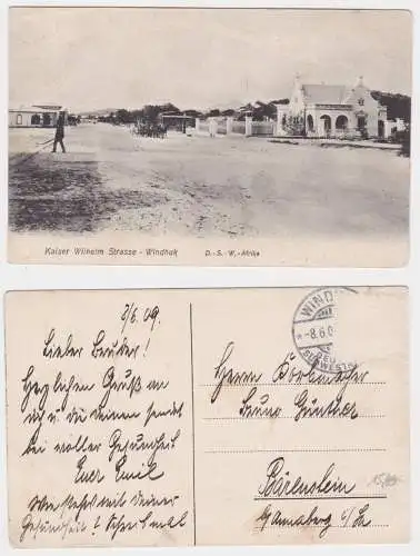 901814 Ak Windhuk Deutsch Süd-Westafrika Namibia Kaiser Wilhelm Straße 1909