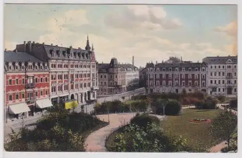 900106 Ak Riesa - Blick auf den Kaiser-Wilhelm-Platz 1912