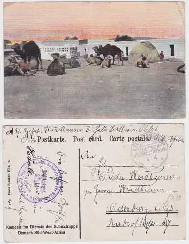 901945 Ak Kamele Deutsch Süd-Westafrika Namibia Stempel Keetmanshoop 1907