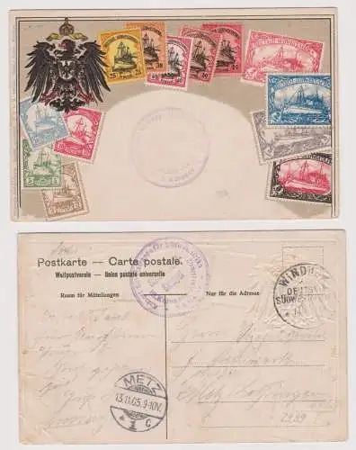 901690 Briefmarken Präge Ak Deutsch Süd-Westafrika Namibia Stempel Windhuk 1905