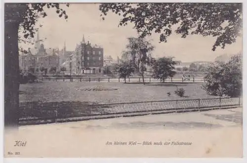 901841 Ak Kiel - Am kleinen Kiel - Blick nach der Falkstraße 1905