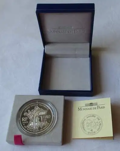 1 1/2 Euro Silbermünze Frankreich les Monuments de France 2002 PP OVP (157083)