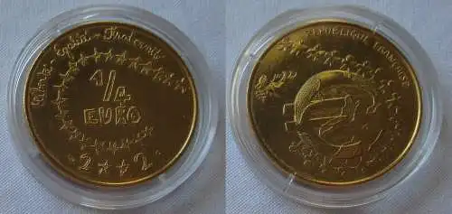 Frankreich 1/4 Euro Silber Münze 2004 Europakarte EU-Erweiterung (157046)