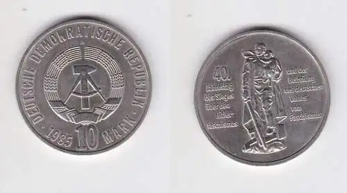 DDR Gedenk Münze 10 Mark 40.Jahre Kriegsende 1985 (156449)