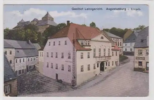 75421 AK Augustusburg im Erzgebirge - Gasthof Lehngericht und Schneidergeschäft