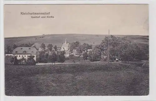 53542 AK Kleinhartmannsdorf - Gasthof und Kirche