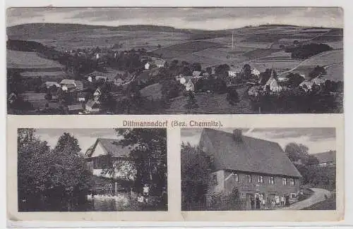46581 AK Dittmannsdorf (Bezirk Chemnitz) - Materialwarengeschäft H. Werner 1924