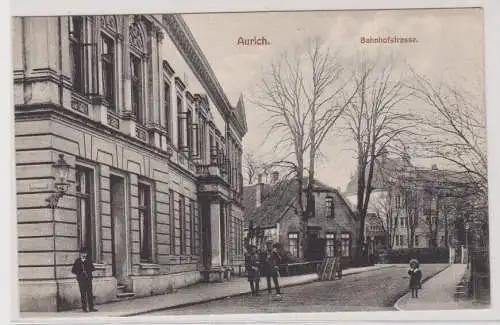 99637 Ak Aurich - Blick in die Bahnhofstraße um 1915