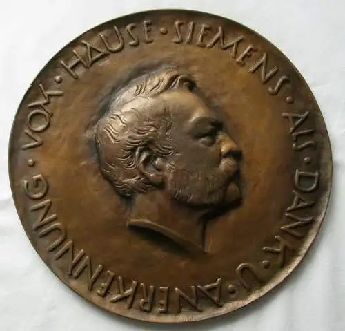Siemens / A. Klinger seltene Bronzemedaille 775 Gramm Durchmesser19 cm (145203)