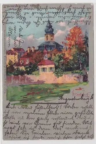 32980 Künstler AK Bruno Bürger Leipzig No. 2015 Schloss zu Leipzig-Gohlis 1905