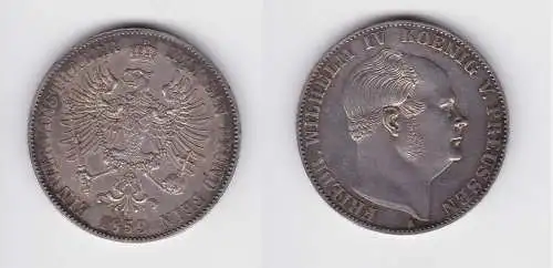 1 Vereinstaler Silber Münze Preussen Friedrich Wilhelm IV 1859 vz+ (113108)