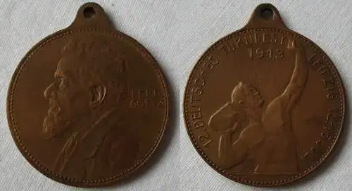Medaille Ferdinand Götz 12. Deutsches Turnfest Leipzig 1913 (135864)