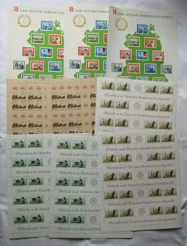 DDR Briefmarken Block 19 + Bögen Nr. 3265-3266 + Bögen Nr. 2965-2966 (108317)