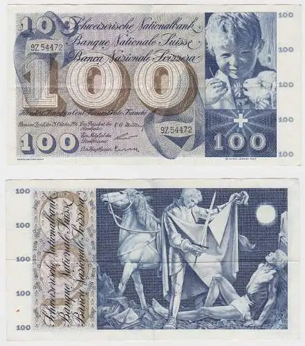 100 Franken Banknote Schweiz 1956 Schweizerische Nationalbank (126578)