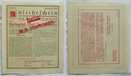 5000 Mark Anleiheschein des Kreises Neuwied 01.04.1923 (134993)