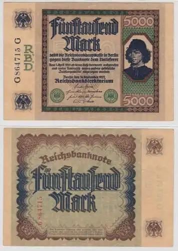 5000 Mark Banknote Inflation 16.9.1922 Rosenberg Nr.76 (152083)