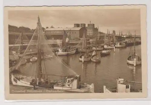 12171 Ak Ostseebad Stolpmünde (Ustka) Fischereihafen um 1940