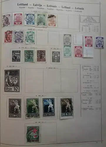 seltene Briefmarkensammlung Lettland ab 1918 (115741)