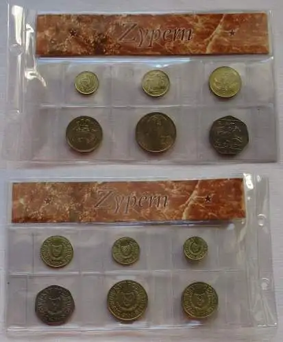 KMS Kursmünzensatz Zypern 6 Münzen 1 - 50 Cents 2003 + 2004 (126875)