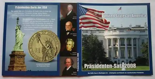USA UNITED STATES KMS Präsidenten-Satz 2008 4x 1 Dollar (116580)