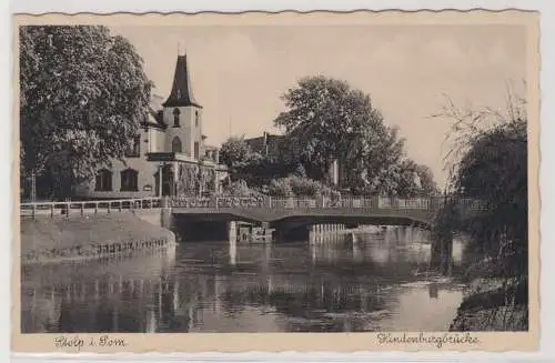 80338 Ak Stolp in Pommern Hindenburgbrücke um 1930